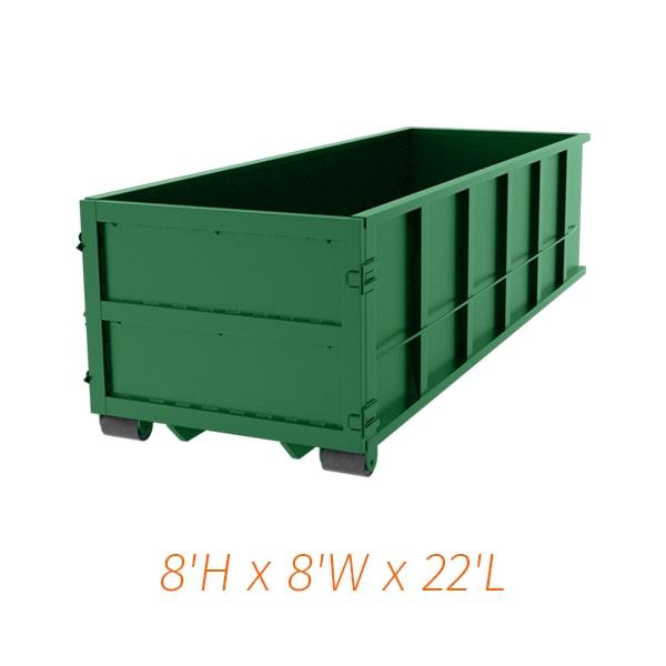 you can typically rent a forty yard dumpster for up to 7-10 days, depending on the service provider